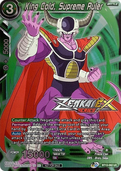 King Cold Supreme Ruler Event Pack 14 BT13-082 Promotion Cards Dragonball Super card