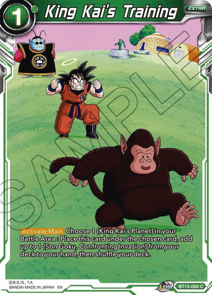King Kais Training Foil BT15-089 Saiyan Showdown Dragonball Super card
