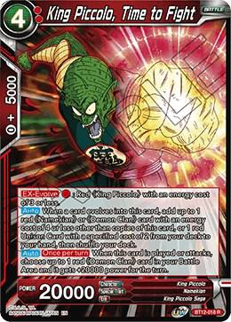 King Piccolo Time to Fight Foil BT12-018 Vicious Rejuvenation Dragonball Super card