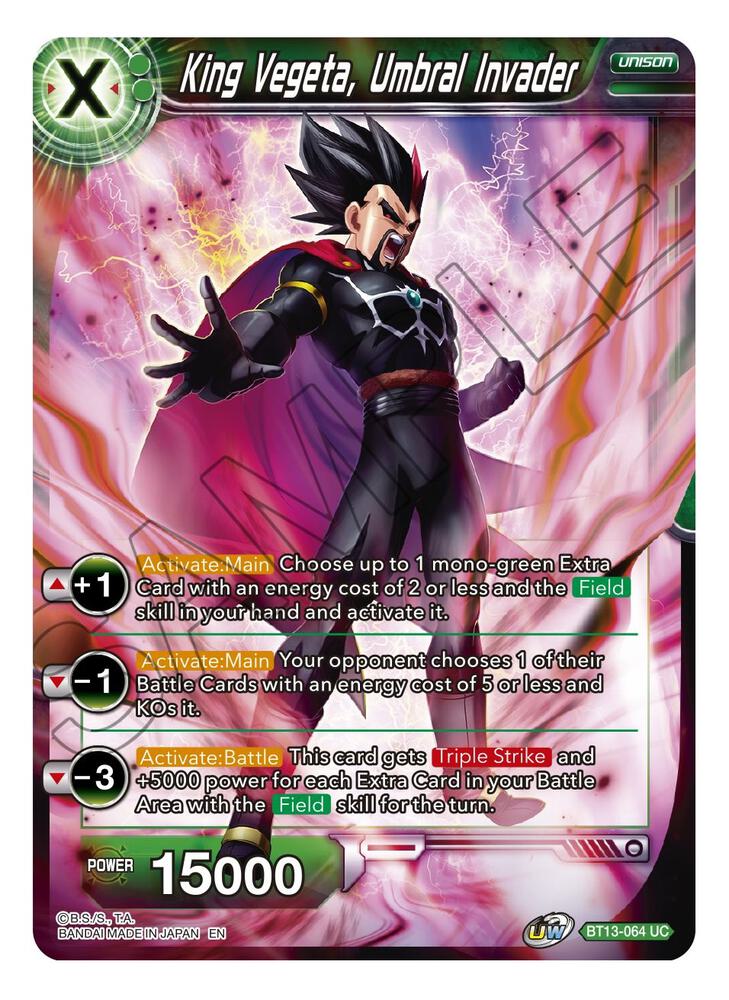 King Vegeta Umbral Invader Foil BT13-064 Supreme Rivalry Dragonball Super card