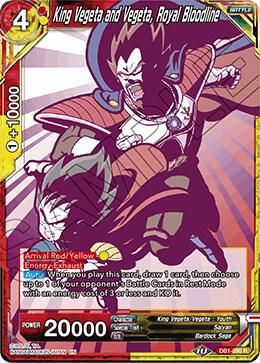 King Vegeta and Vegeta Royal Bloodline Alternate Art Foil DB1-090 Special Anniversary Set 2020 Dragonball Super card