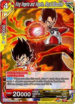 King Vegeta and Vegeta Royal Bloodline DB1-090 Draft Box 04 - Dragon Brawl Dragonball Super card