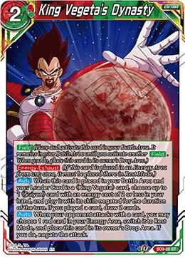 King Vegetas Dynasty Foil SD9-05 Assault of the Saiyans Dragonball Super card