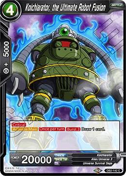 Koichiarator the Ultimate Robot Fusion Foil DB2-142 Draft Box 05 - Divine Multiverse Dragonball Super card