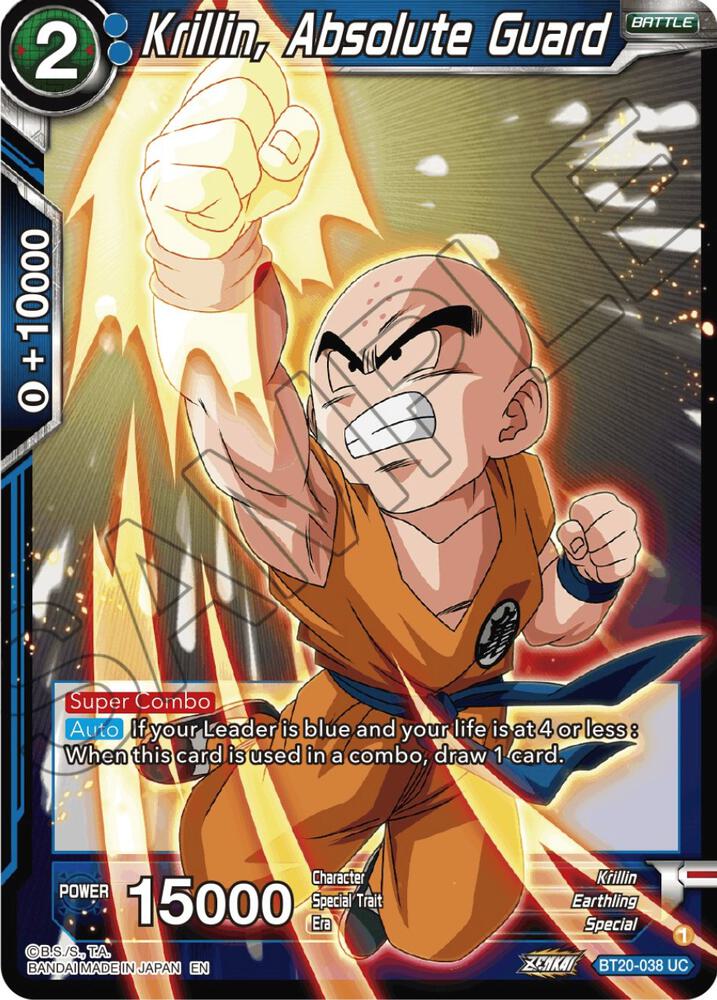 Krillin Absolute Guard Foil BT20-038 Power Absorbed Dragonball Super card