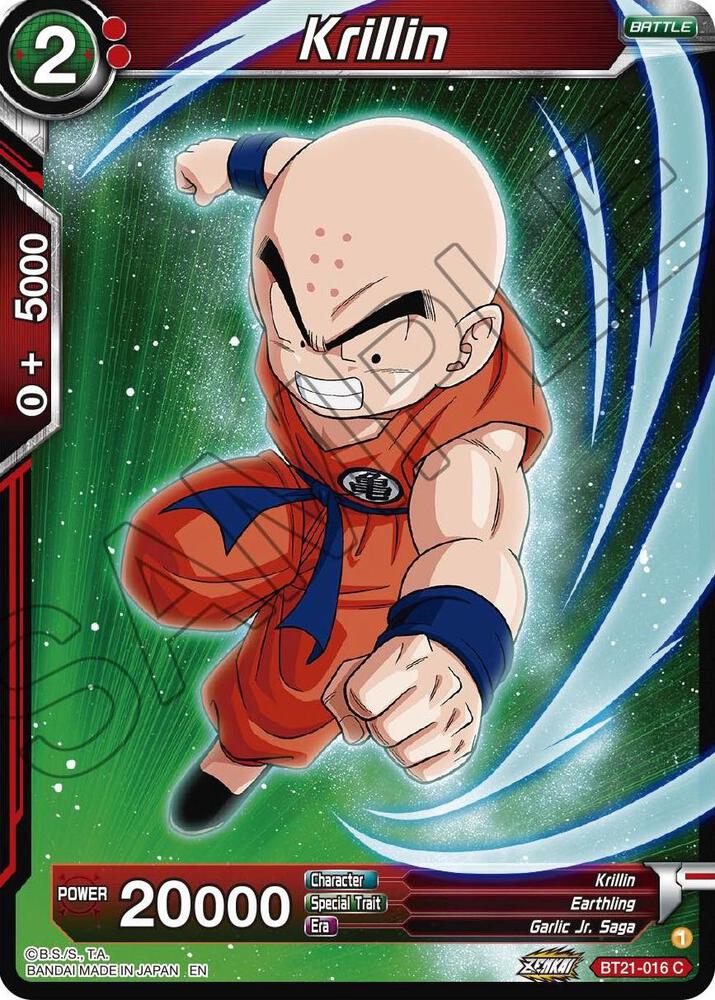 Krillin BT21-016 Wild Resurgence Dragonball Super card