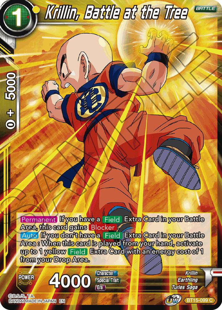 Krillin Battle at the Tree Foil BT15-099 Saiyan Showdown Dragonball Super card