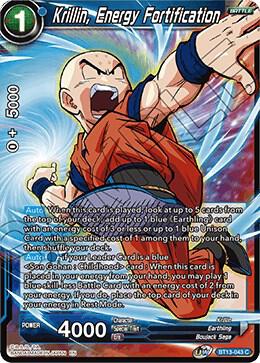 Krillin Energy Fortification Foil BT13-043 Supreme Rivalry Dragonball Super card