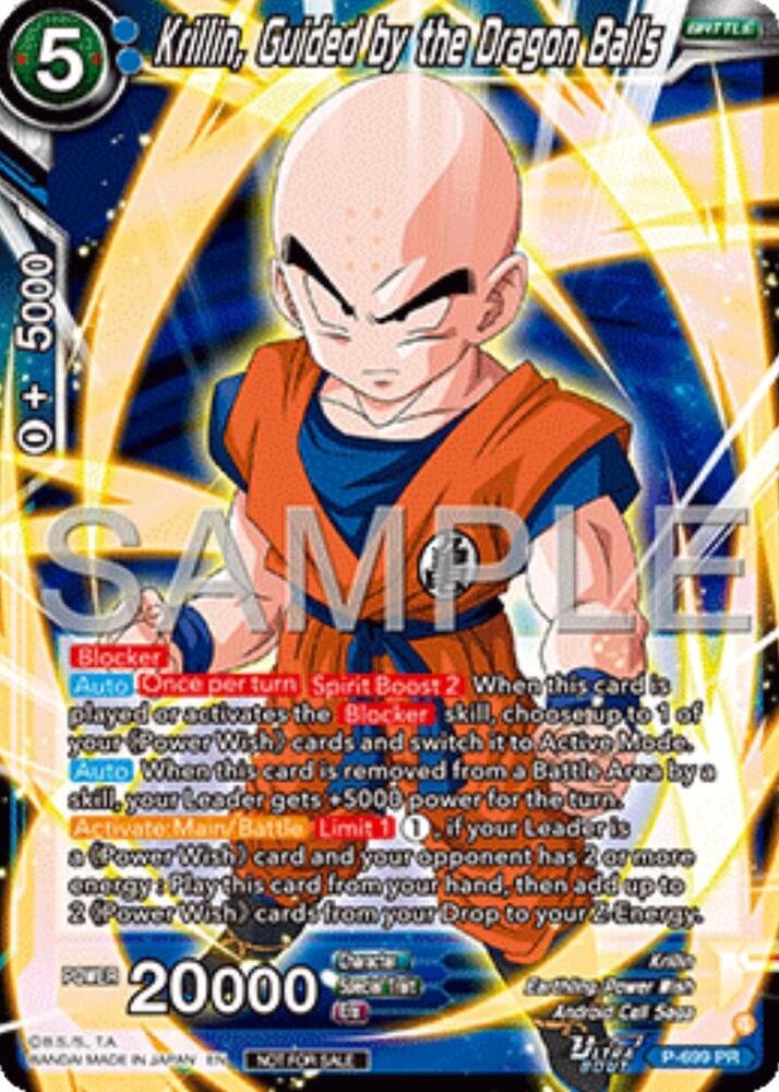 Krillin Guided by the Dragon Balls Ultra Bout Series Tournament Pack Vol13 P-699 Tournament Promotion Cards Dragonball Super card