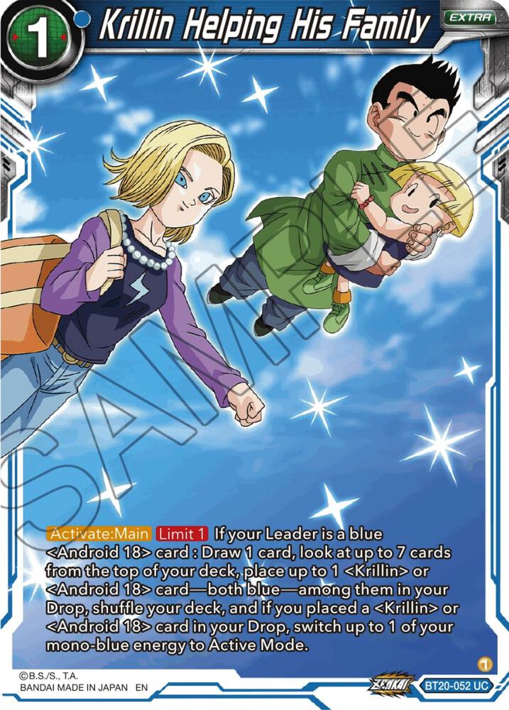 Krillin Helping His Family BT20-052 Power Absorbed Dragonball Super card