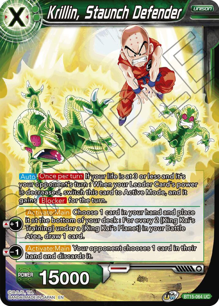 Krillin Staunch Defender Foil BT15-064 Saiyan Showdown Dragonball Super card