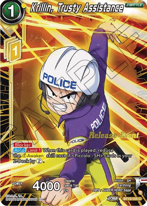 Krillin Trusty Assistance Fighters Ambition Holiday Pack BT19-105 Tournament Promotion Cards Dragonball Super card