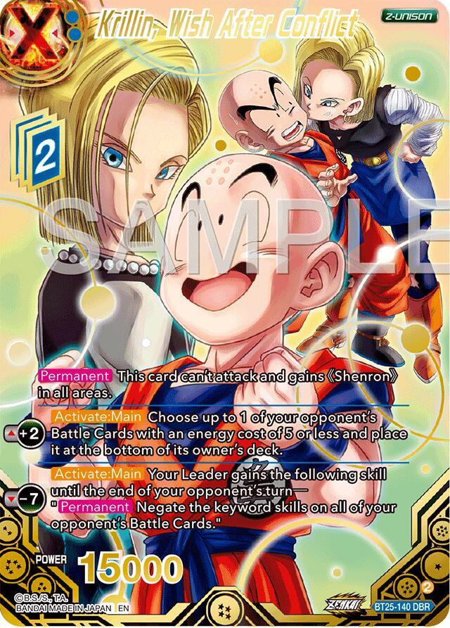 Krillin Wish After Conflict DBR BT25-140 Legend of the Dragon Balls Dragonball Super card