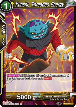 Kunshi Threaded Energy BT9-063 Universal Onslaught Dragonball Super card