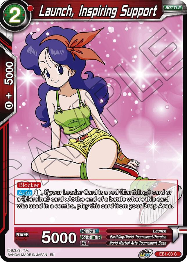 Launch Inspiring Support Foil EB1-03 Battle Evolution Booster Dragonball Super card