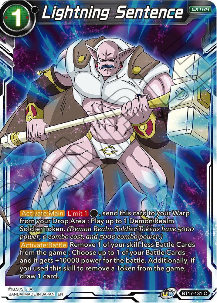 Lightning Sentence BT17-131 Ultimate Squad Dragonball Super card