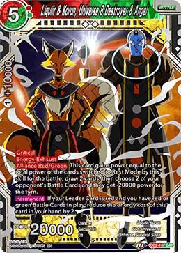 Liquiir and Korun Universe 8 Destroyer and Angel DB2-167 Draft Box 05 - Divine Multiverse Dragonball Super card