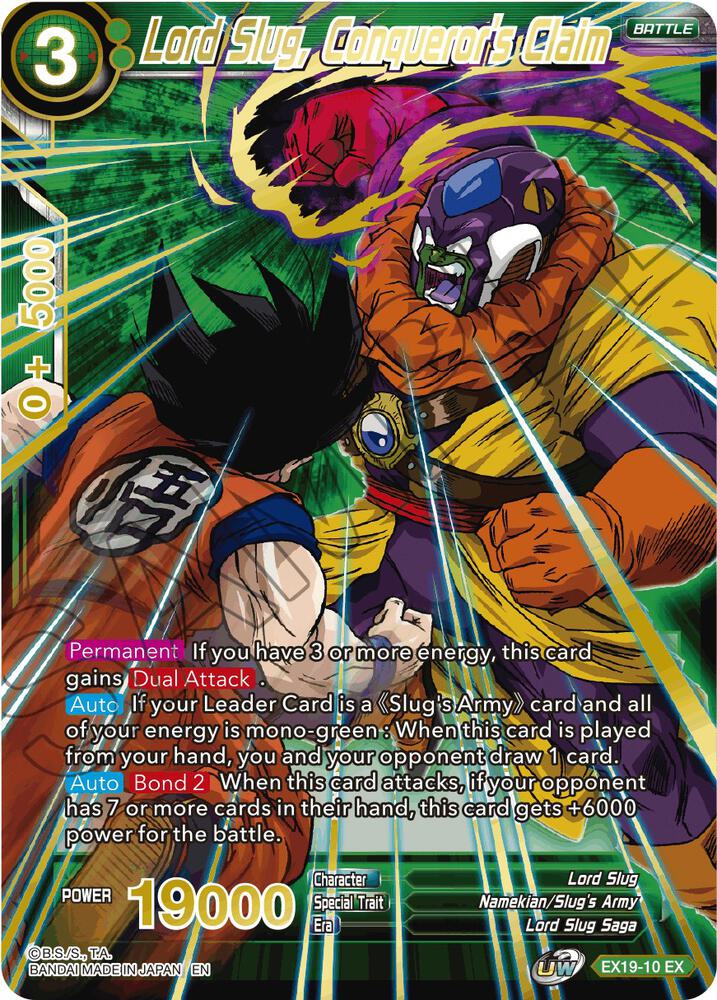 Lord Slug Conquerors Claim EX19-10 Special Anniversary Set 2021 Dragonball Super card