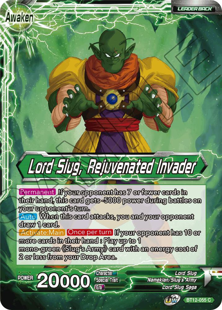 Lord Slug Lord Slug Rejuvenated Invader BT12-055 Vicious Rejuvenation Dragonball Super card