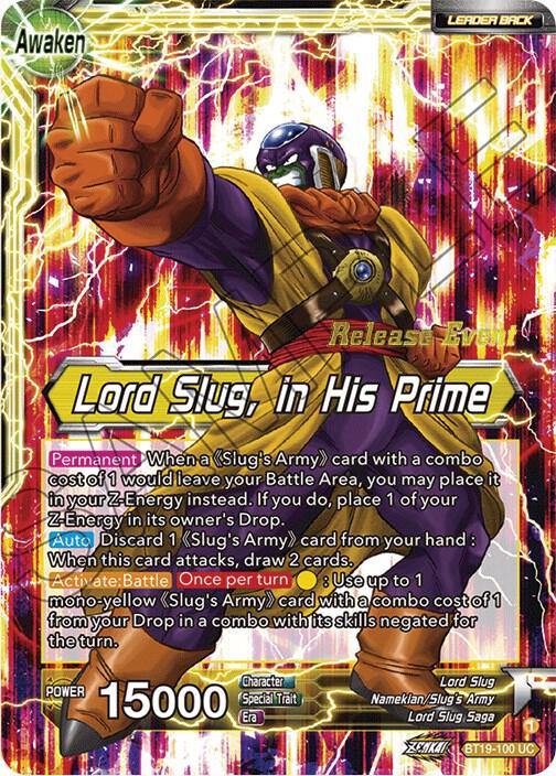 Lord Slug Lord Slug in His Prime Fighters Ambition Holiday Pack BT19-100 Tournament Promotion Cards Dragonball Super card