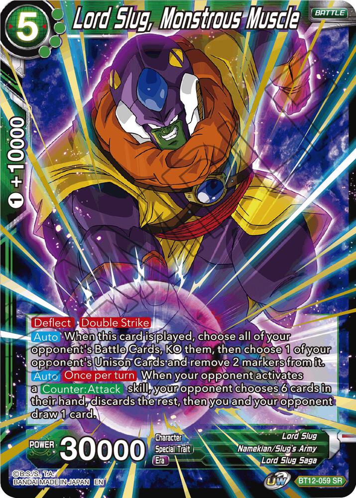 Lord Slug Monstrous Muscle BT12-059 Vicious Rejuvenation Dragonball Super card