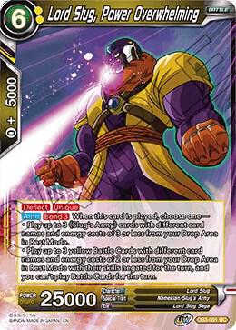 Lord Slug Power Overwhelming DB3-091 Draft Box 06 - Giant Force Dragonball Super card