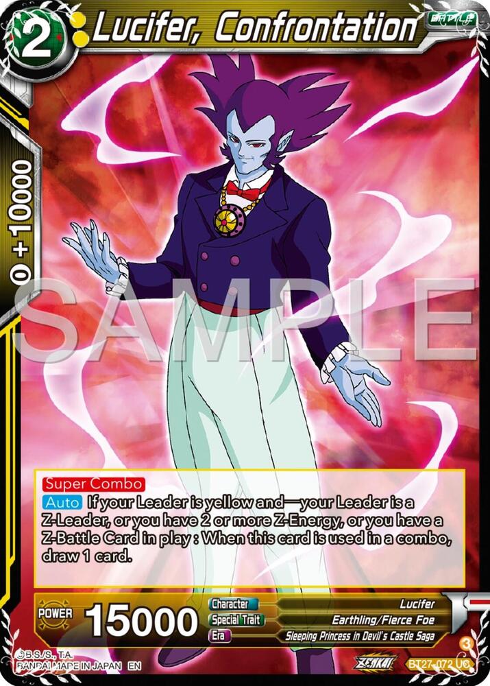 Lucifer Confrentation BT27-072 History of Z Dragonball Super card