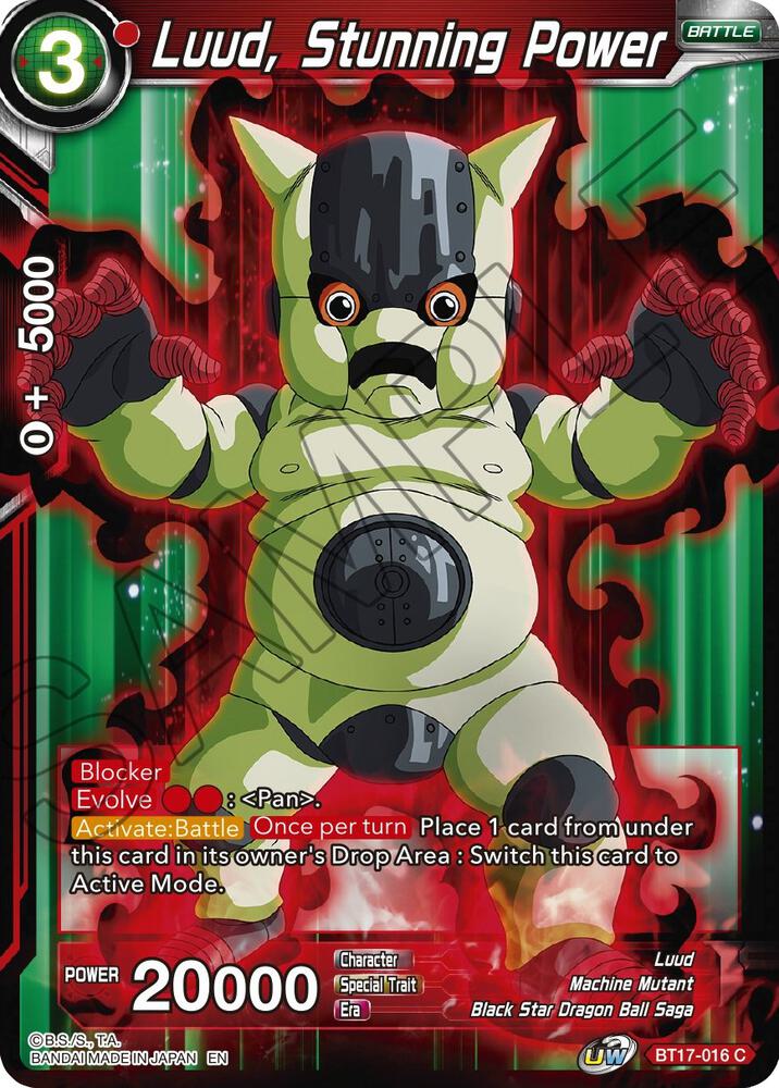 Luud Stunning Power Foil BT17-016 Ultimate Squad Dragonball Super card