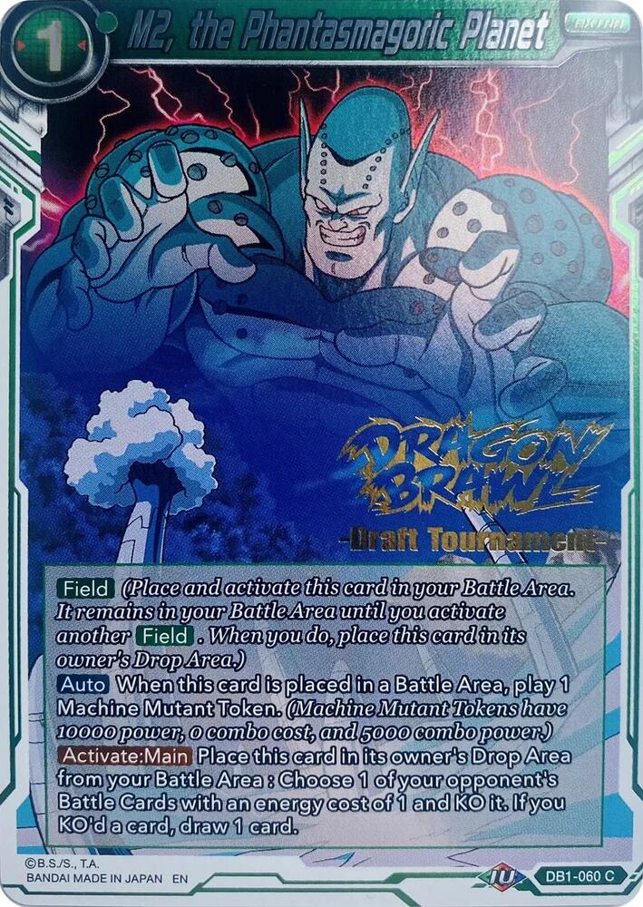 M2 the Phantasmagoric Planet Dragon Brawl Draft Tournament Gold Stamped DB1-060 Promotion Cards Dragonball Super card