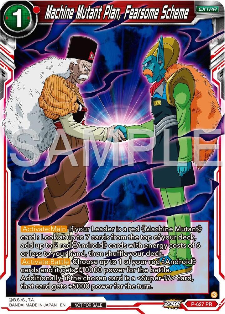 Machine Mutant Plan Fearsome Scheme Zenkai Series Tournament Pack Vol9 P-627 Promotion Cards Dragonball Super card