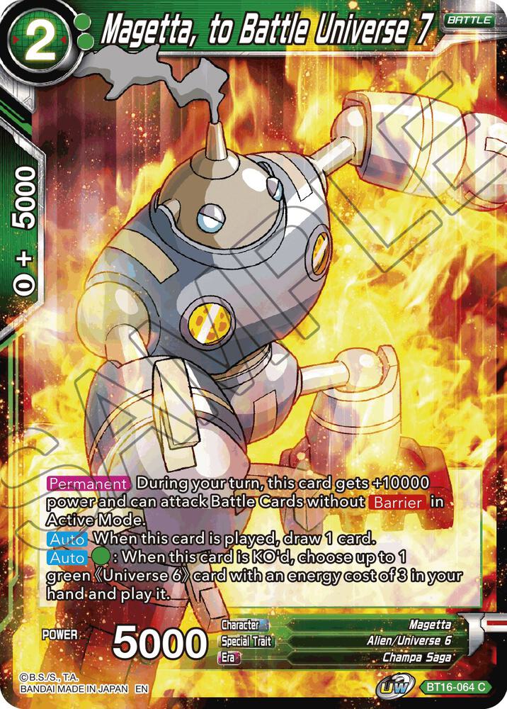 Magetta to Battle Universe 7 Foil BT16-064 Realm of the Gods Dragonball Super card