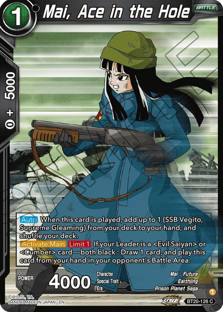 Mai Ace in the Hole BT20-126 Power Absorbed Dragonball Super card