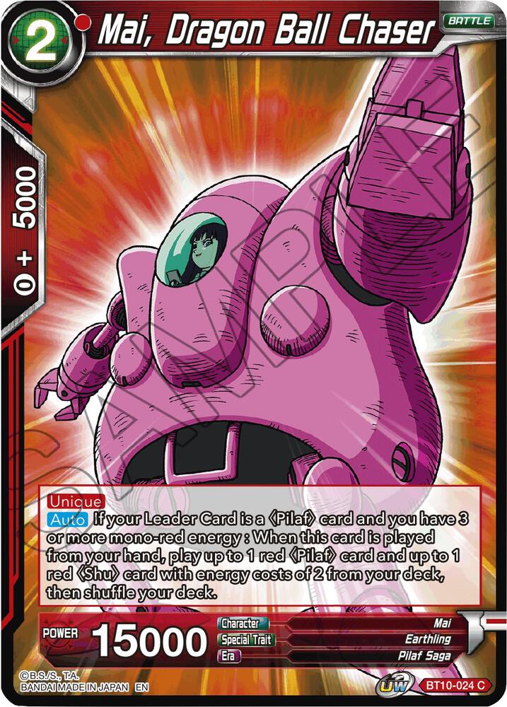 Mai Dragon Ball Chaser Foil BT10-024 Rise of the Unison Warrior Dragonball Super card
