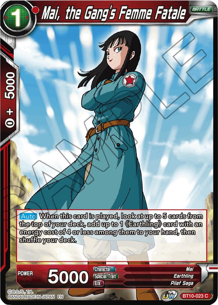 Mai the Gangs Femme Fatale BT10-023 Rise of the Unison Warrior Dragonball Super card