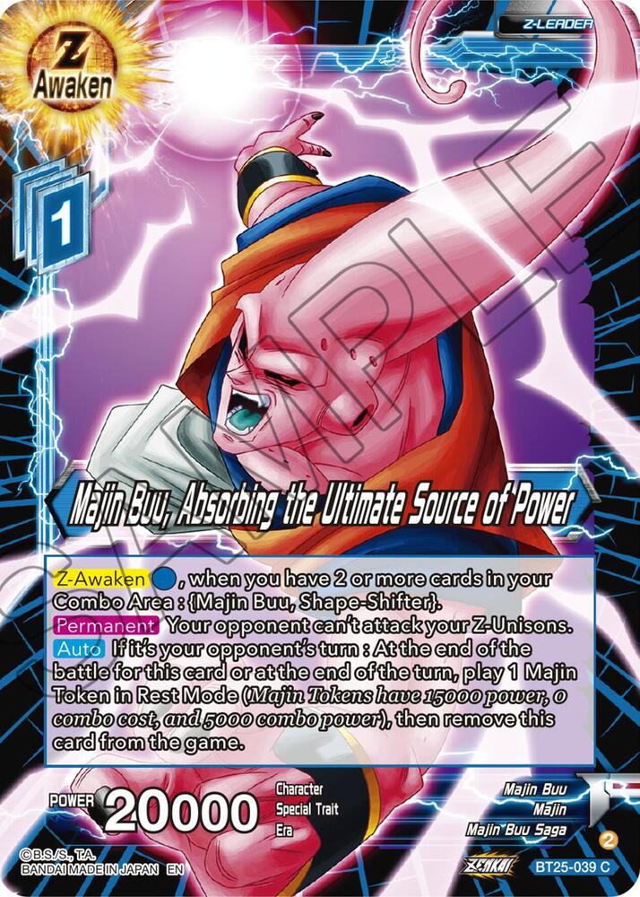 Majin Buu Absorbing the Ultimate Source of Power BT25-039 Legend of the Dragon Balls Dragonball Super card