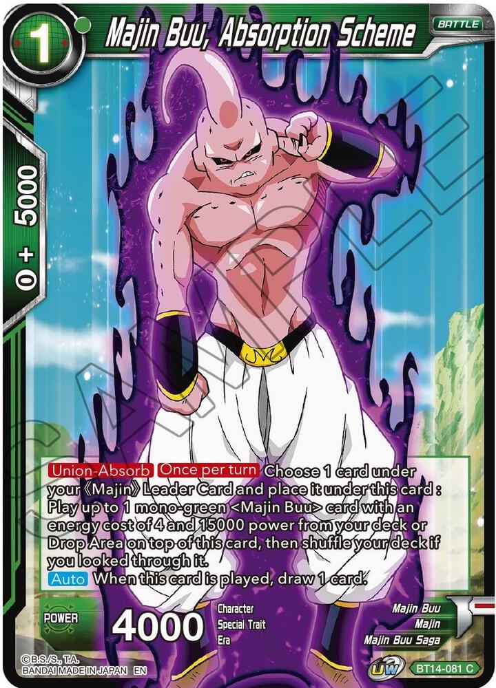 Majin Buu Absorption Scheme Foil BT14-081 Cross Spirits Dragonball Super card