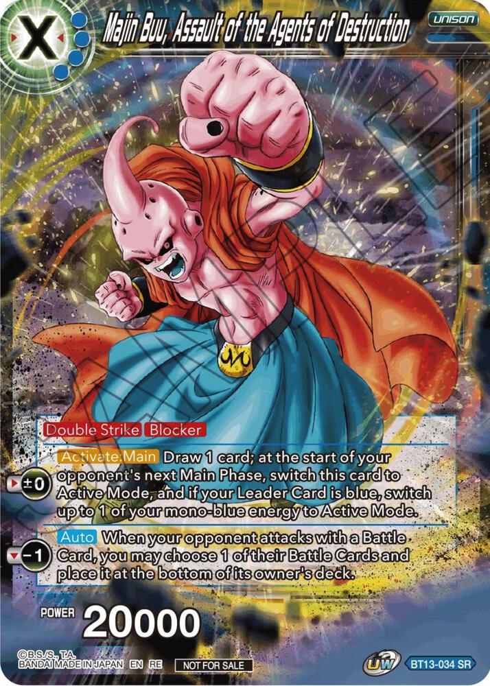 Majin Buu Assault of the Agents of Destruction Championship Selection Pack 2023 Vol1 BT13-034 Tournament Promotion Cards Dragonball Super card