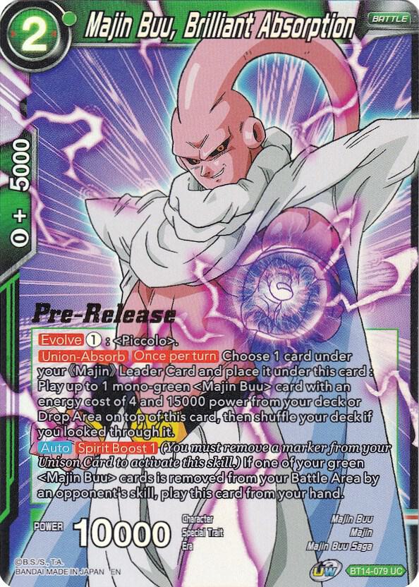 Majin Buu Brilliant Absorption BT14-079 Cross Spirits Pre-Release Cards Dragonball Super card