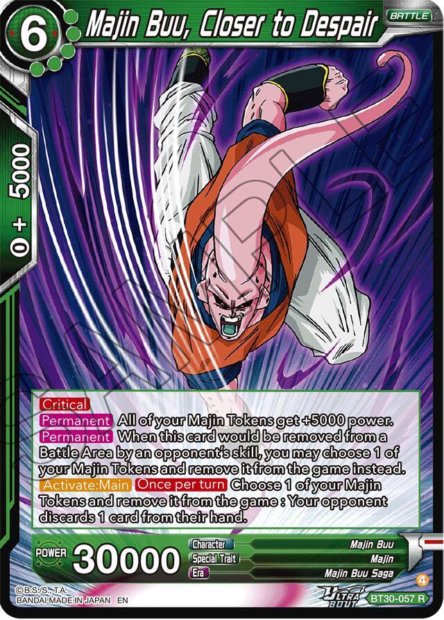 Majin Buu Closer to Despair BT30-057 Three Glorious Fighters Dragonball Super card