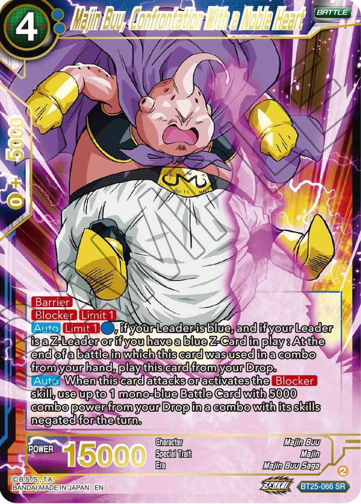 Majin Buu Confrontation With a Noble Heart BT25-066 Legend of the Dragon Balls Dragonball Super card