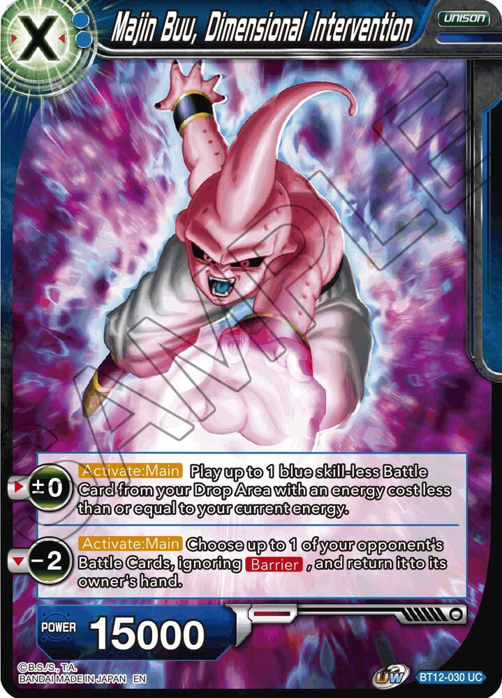 Majin Buu Dimensional Intervention Foil BT12-030 Vicious Rejuvenation Dragonball Super card