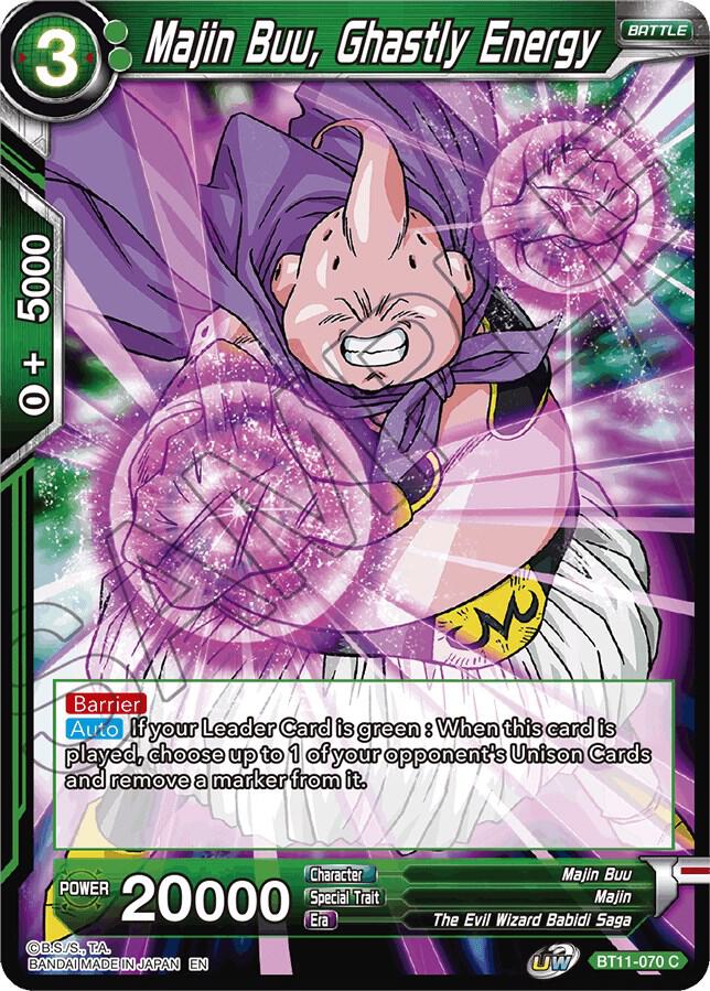 Majin Buu Ghastly Energy Foil BT11-070 Vermilion Bloodline Dragonball Super card