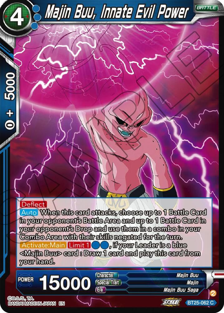 Majin Buu Innate Evil Power BT25-062 Legend of the Dragon Balls Dragonball Super card