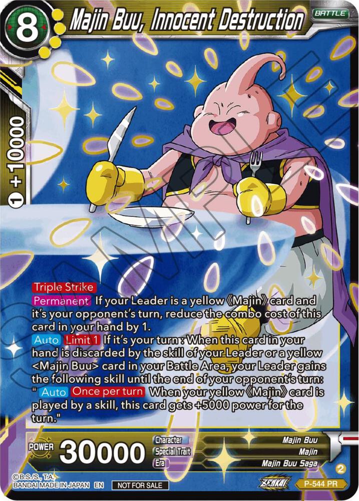 Majin Buu Innocent Destruction Championship Selection Pack 2023 Vol3 P-544 Tournament Promotion Cards Dragonball Super card