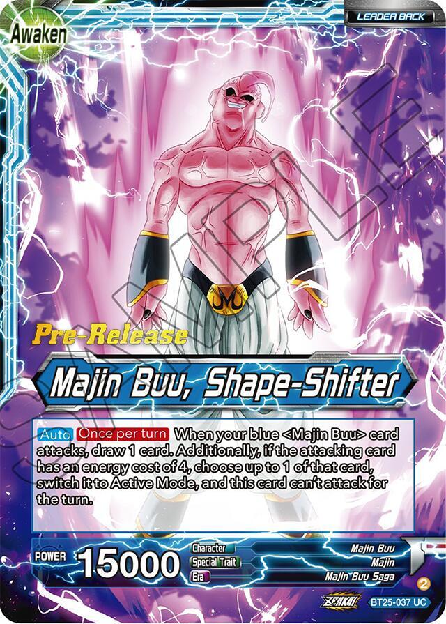 Majin Buu Majin Buu Shape Shifter BT25-037 Legend of the Dragon Balls Pre-Release Cards Dragonball Super card