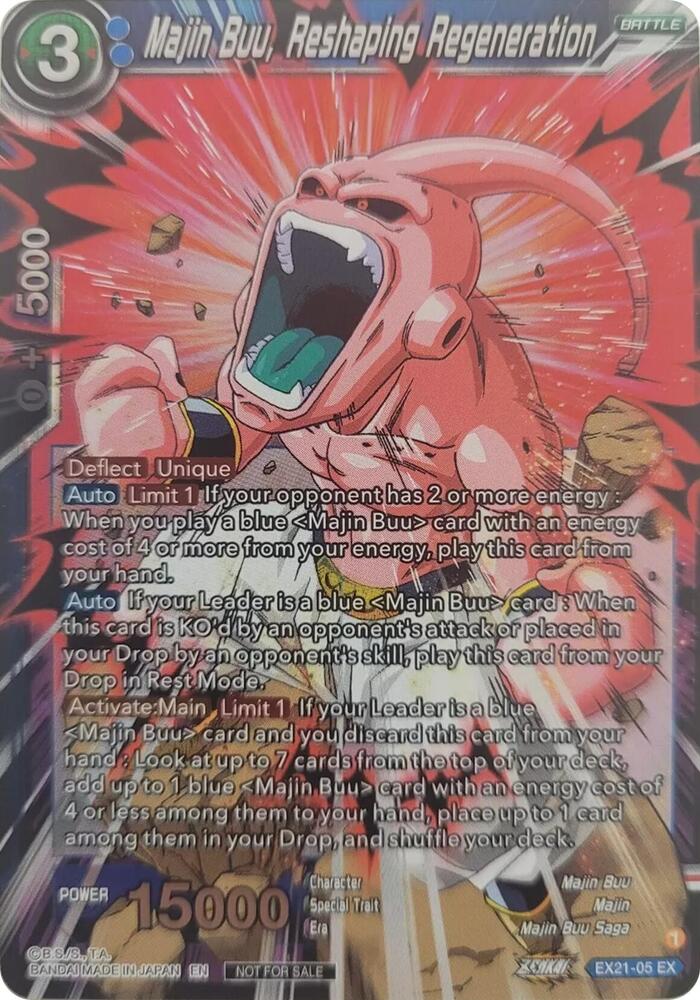 Majin Buu Reshaping Regeneration Zenkai Series Pack Vol1 EX21-05 Tournament Promotion Cards Dragonball Super card