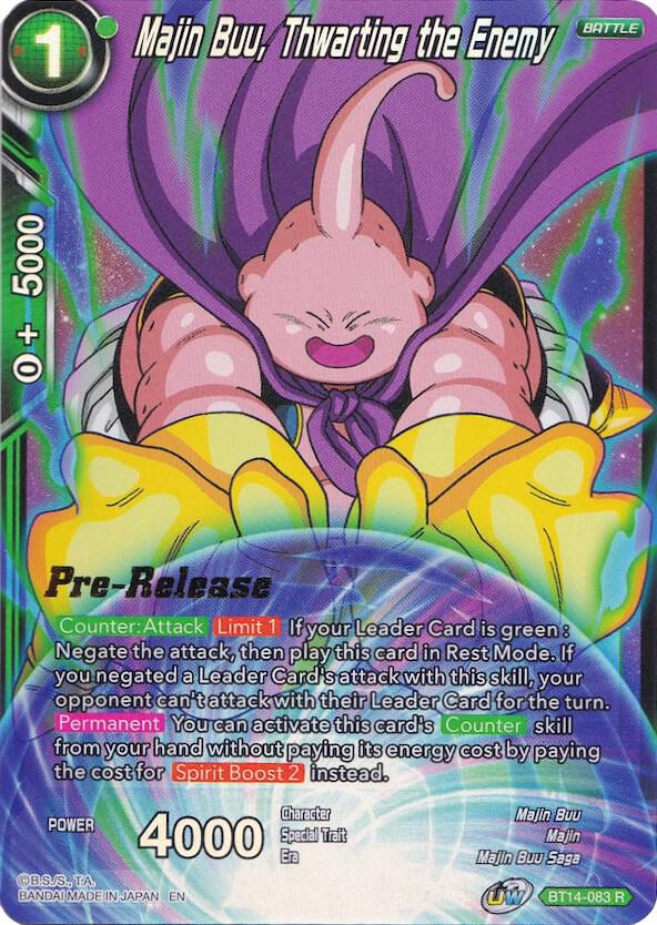 Majin Buu Thwarting the Enemy BT14-083 Cross Spirits Pre-Release Cards Dragonball Super card