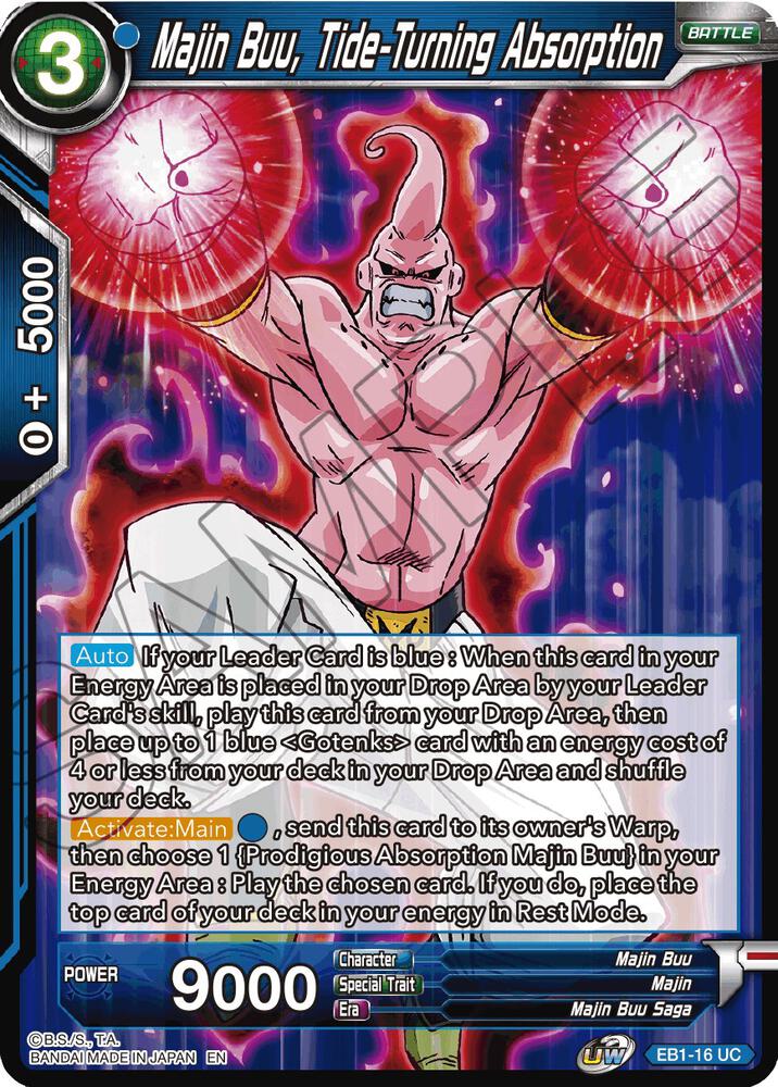 Majin Buu Tide Turning Absorption EB1-16 Battle Evolution Booster Dragonball Super card