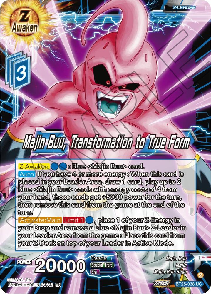 Majin Buu Transformation to True Form BT25-038 Legend of the Dragon Balls Dragonball Super card