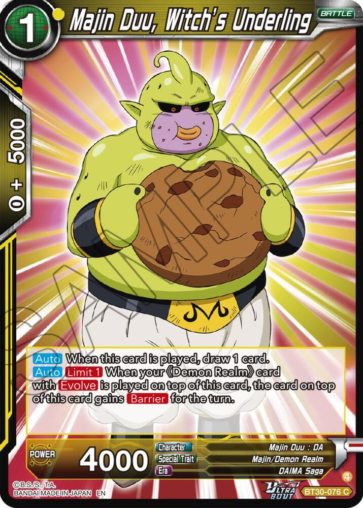 Majin Duu Witchs Underling BT30-076 Three Glorious Fighters Dragonball Super card